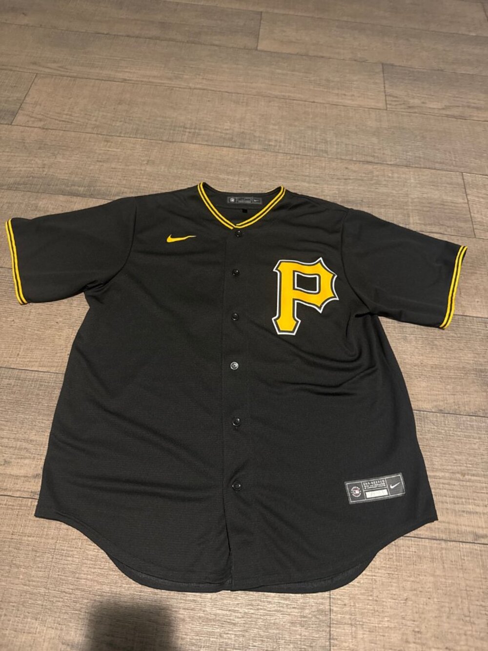 Nike Roberto Clemente Pittsburgh Pirates Jersey Mens L Black Alternate Limited